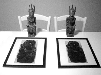 petits cailloux de P.de Jonckheere et statues de bronze du Bnin